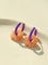 Colorful Enamel Flower Hoop Earrings - floysun