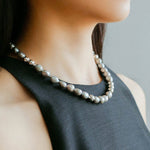 Colorful Freshwater Pearl and Silver Ball Beaded Necklace - floysun