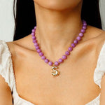 Colorful Gemstone Initial Necklace - floysun