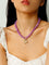 Colorful Gemstone Initial Necklace - floysun