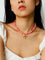 Colorful Gemstone Initial Necklace - floysun