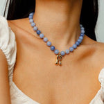Colorful Gemstone Initial Necklace - floysun