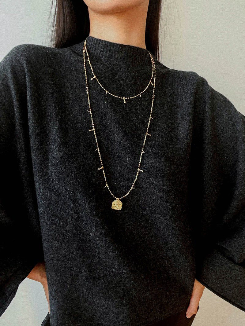 Colorful Mini Natural Stone Necklace | Bohemian Layering Style - floysun