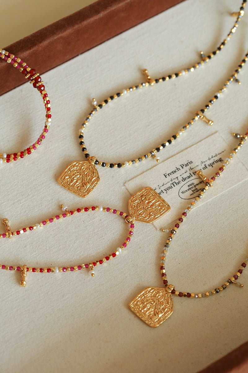 Colorful Mini Natural Stone Necklace | Bohemian Layering Style - floysun