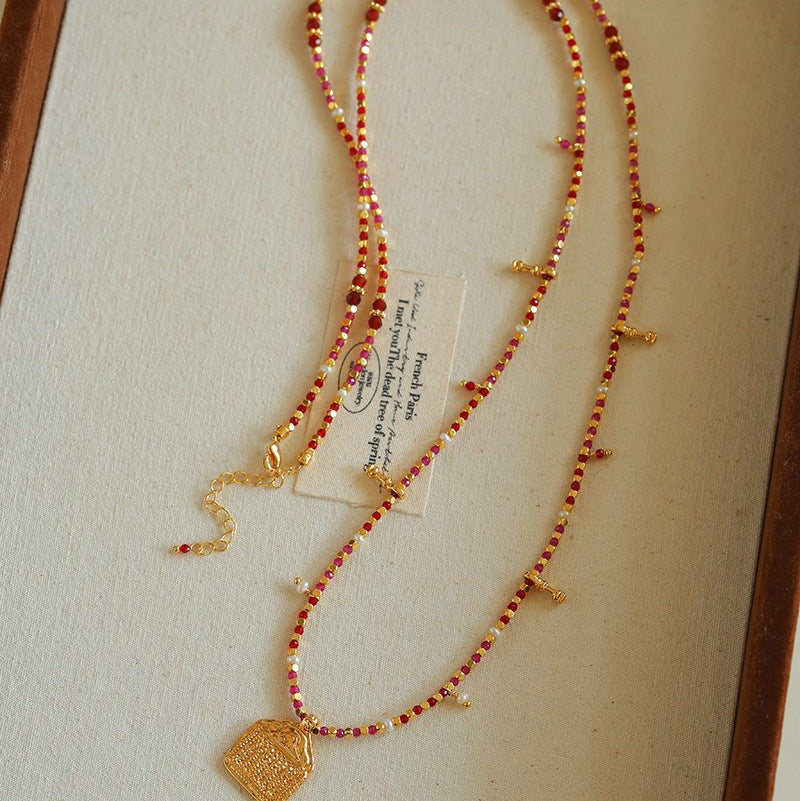 Colorful Mini Natural Stone Necklace | Bohemian Layering Style - floysun