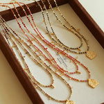 Colorful Mini Natural Stone Necklace | Bohemian Layering Style - floysun