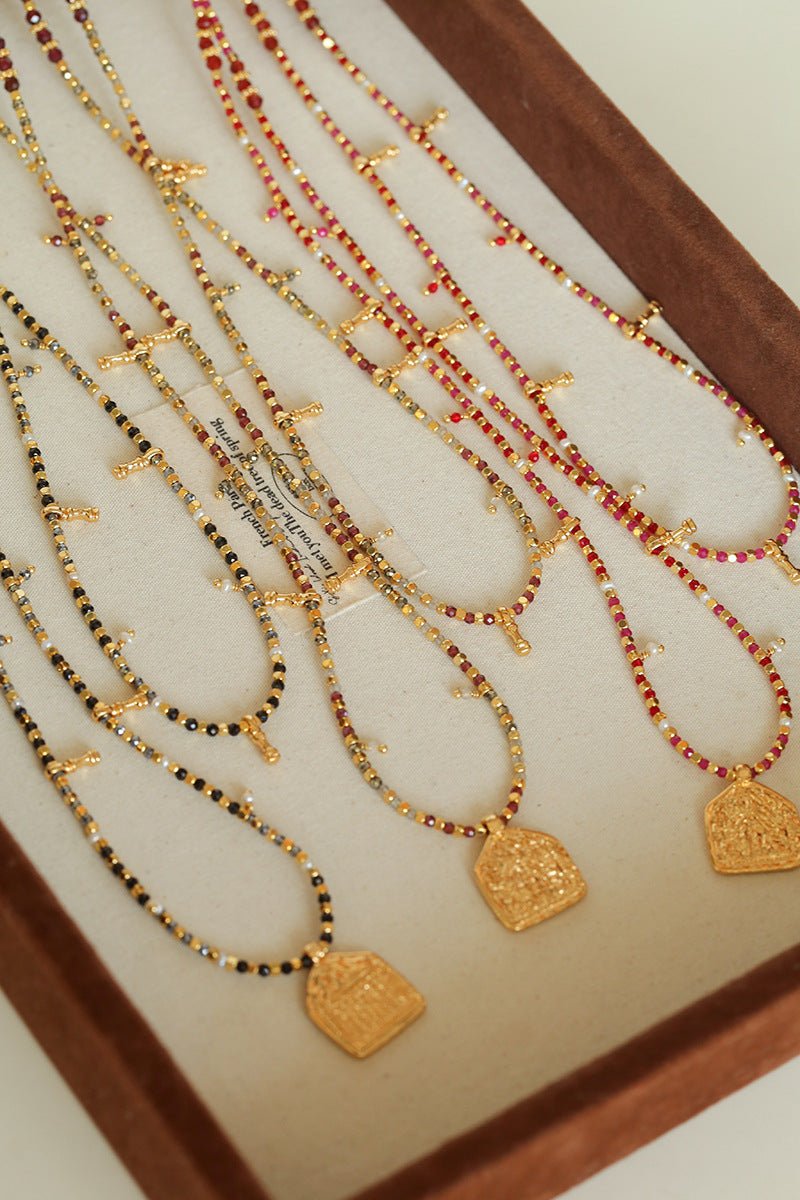 Colorful Mini Natural Stone Necklace | Bohemian Layering Style - floysun