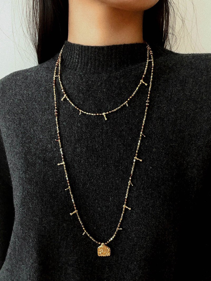 Colorful Mini Natural Stone Necklace | Bohemian Layering Style - floysun