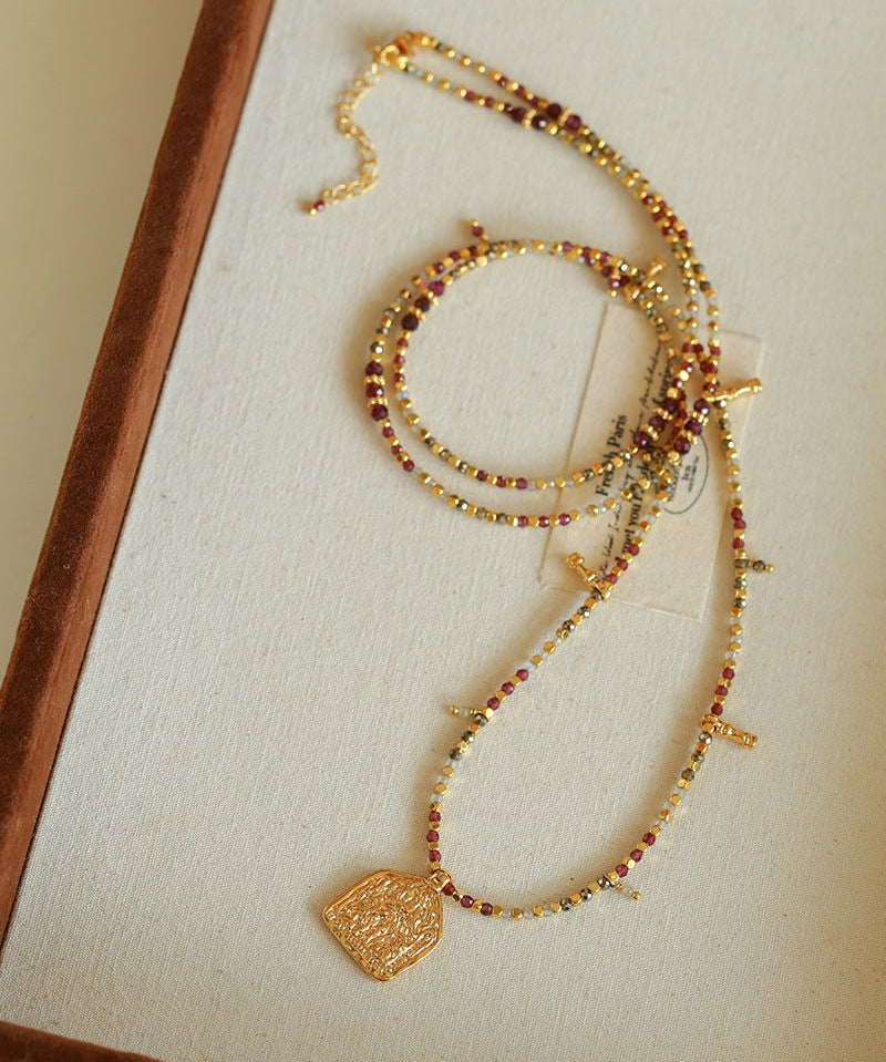 Colorful Mini Natural Stone Necklace | Bohemian Layering Style - floysun