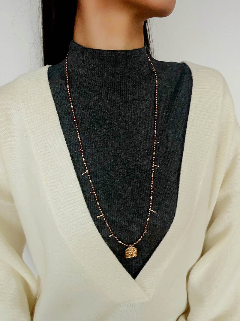 Colorful Mini Natural Stone Necklace | Bohemian Layering Style - floysun