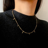 Colorful Mini Natural Stone Necklace | Bohemian Layering Style - floysun