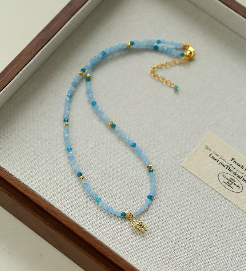 Colorful Natural Stone Beaded Necklace with Multi - element Pendants - floysun