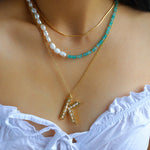 Colorful Natural Stone Pearl Stacked Beads Necklace - floysun