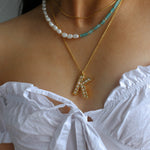 Colorful Natural Stone Pearl Stacked Beads Necklace - floysun