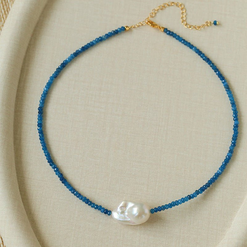 Colorful Optimized Natural Stone & Baroque Pearl Handmade Beaded Necklace - floysun