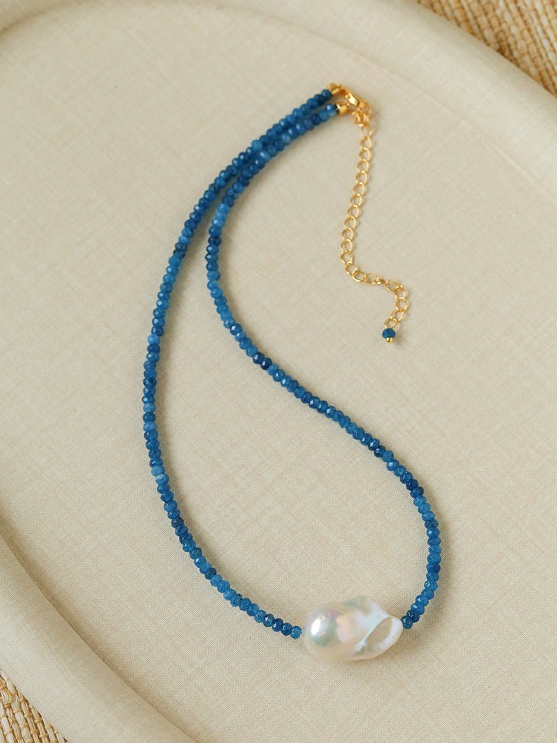 Colorful Optimized Natural Stone & Baroque Pearl Handmade Beaded Necklace - floysun