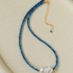 Colorful Optimized Natural Stone & Baroque Pearl Handmade Beaded Necklace - floysun