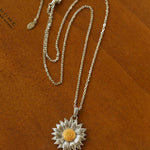 Colorful Sunflower Pendant Necklace - floysun