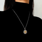 Colorful Sunflower Pendant Necklace - floysun