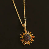 Colorful Sunflower Pendant Necklace - floysun