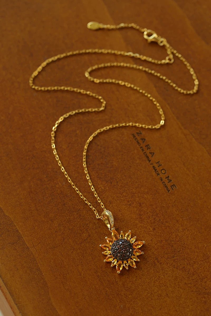 Colorful Sunflower Pendant Necklace - floysun
