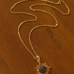 Colorful Sunflower Pendant Necklace - floysun