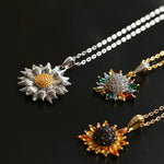 Colorful Sunflower Pendant Necklace - floysun