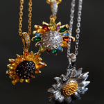 Colorful Sunflower Pendant Necklace - floysun