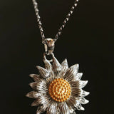 Colorful Sunflower Pendant Necklace - floysun