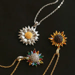 Colorful Sunflower Pendant Necklace - floysun