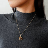 Colorful Sunflower Pendant Necklace - floysun