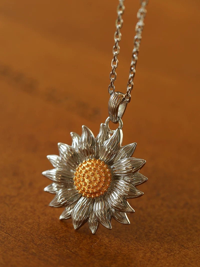 Colorful Sunflower Pendant Necklace - floysun
