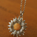 Colorful Sunflower Pendant Necklace - floysun