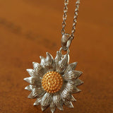 Colorful Sunflower Pendant Necklace - floysun