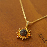 Colorful Sunflower Pendant Necklace - floysun