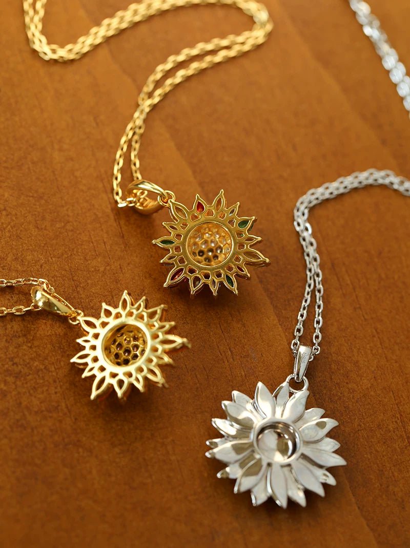 Colorful Sunflower Pendant Necklace - floysun