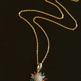 Colorful Sunflower Pendant Necklace - floysun