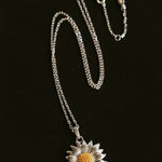Colorful Sunflower Pendant Necklace - floysun