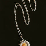 Colorful Sunflower Pendant Necklace - floysun
