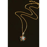 Colorful Sunflower Pendant Necklace - floysun