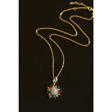 Colorful Sunflower Pendant Necklace - floysun