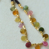 Colorful Waterdrop Tourmaline Woven Bracelet - floysun