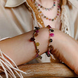 Colorful Waterdrop Tourmaline Woven Bracelet - floysun