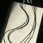 Convertible Black Spinel Tassel Long Necklace - floysun