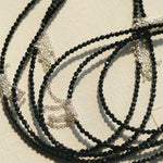 Convertible Black Spinel Tassel Long Necklace - floysun