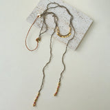Convertible Tourmaline, Pyrite & Hematite Long Tassel Necklace - floysun