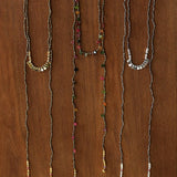 Convertible Tourmaline, Pyrite & Hematite Long Tassel Necklace - floysun