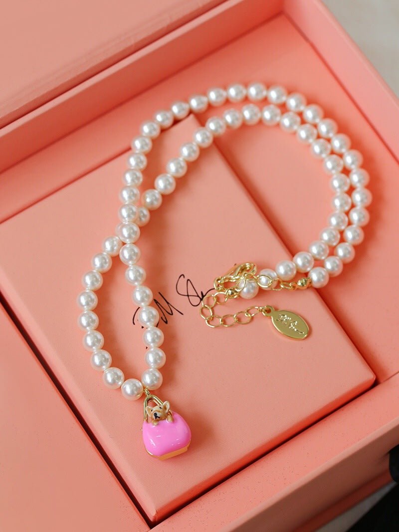 Corgi Enamel Bag Pendant Necklace - floysun