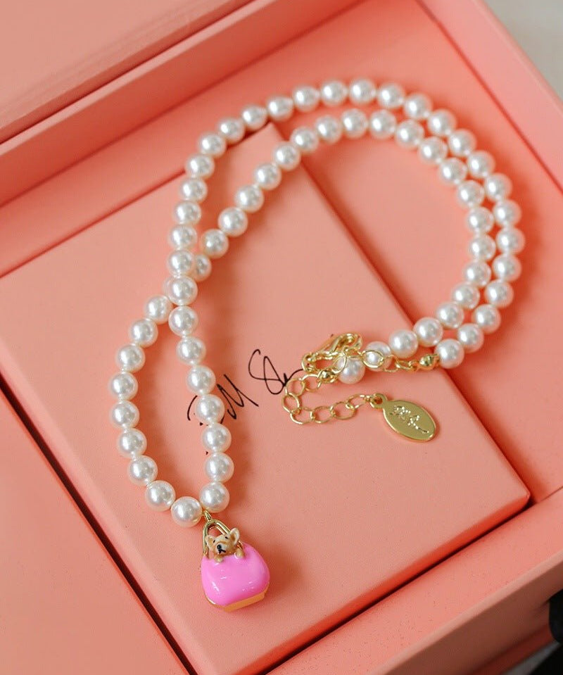 Corgi Enamel Bag Pendant Necklace - floysun