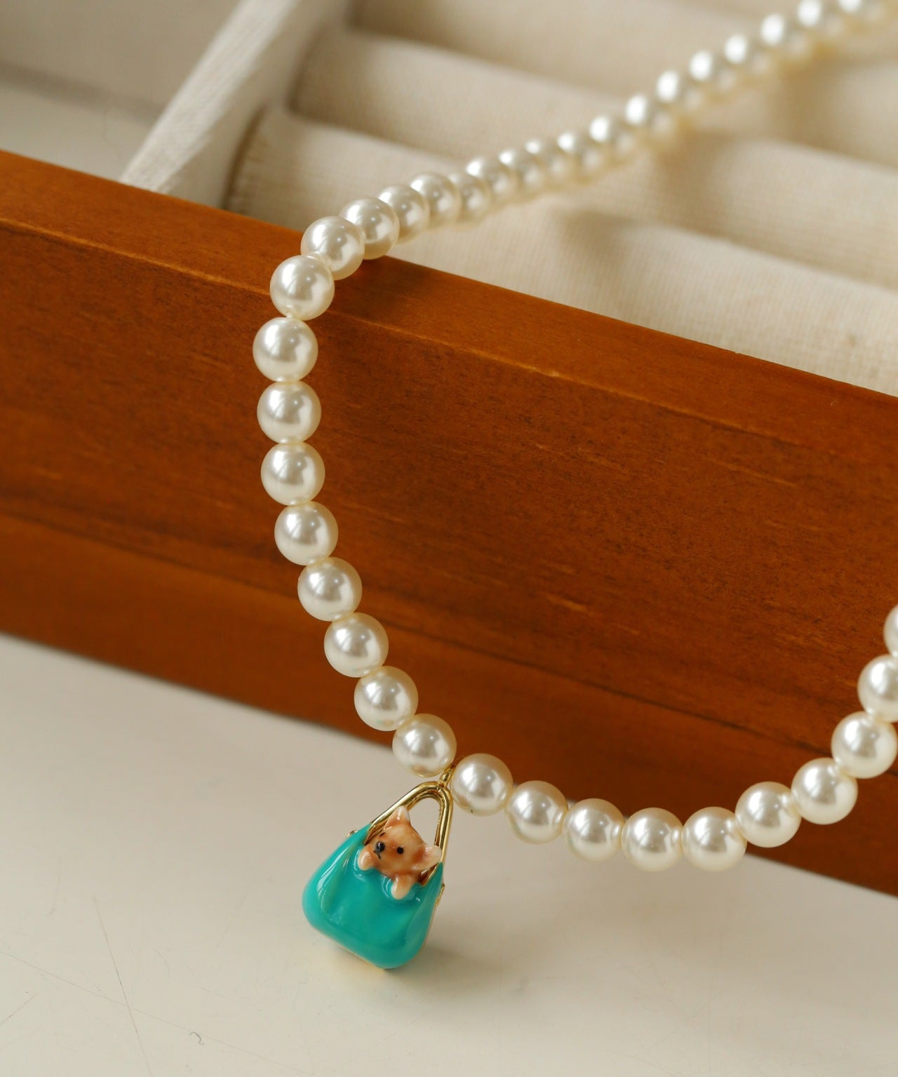 Corgi Enamel Bag Pendant Necklace - floysun